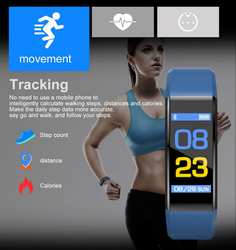 Amazon best seller perfect designed smart fitness bracelet exercise tracker